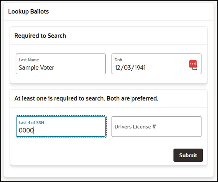 Lookup Ballots example